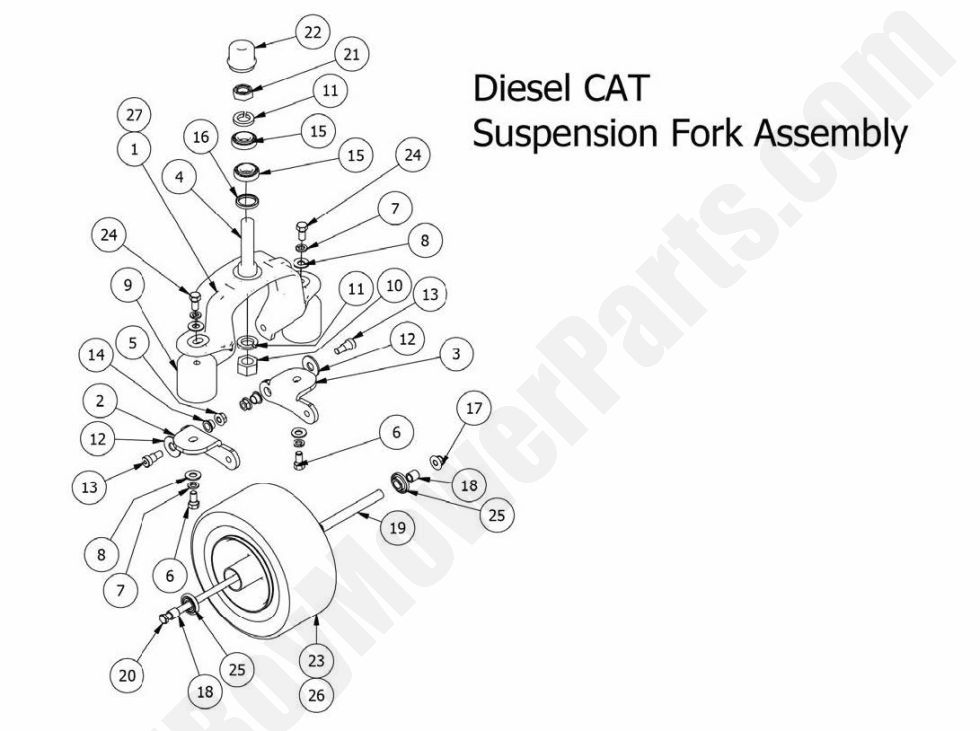 2015 Compact Diesel Suspension Fork Assembly